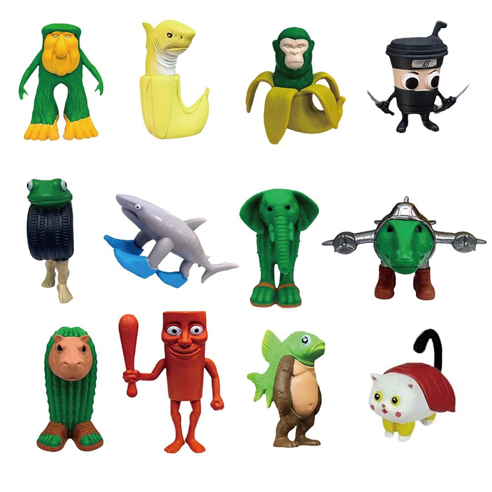Tralalero Tralala Action Figure,Tung Tung Tung Sahur, BRR BRR Patapim,Collectible Animals Figurine Doll Gifts for Fans (Pack of 3) Italian Brainrot