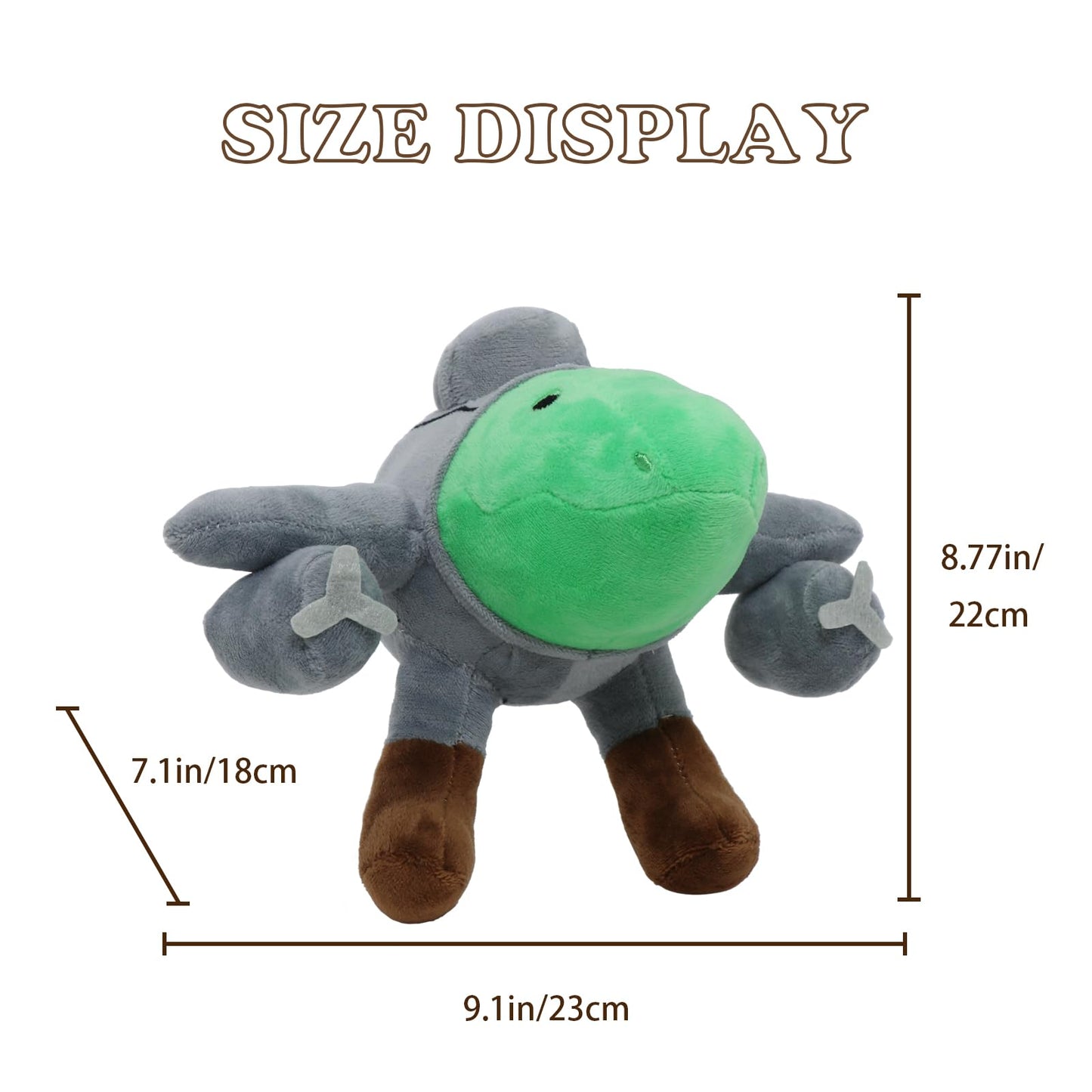 Italian Brainrot,Tung Tung Tung Sahur Plushies Toy 9inch for Fans Gift, Soft Stuffed Animal Pillow for Home Kids' Bedroom Decor, Birthday Christmas Choice for Boys Girls(Crocodile Plane) Italian Brainrot