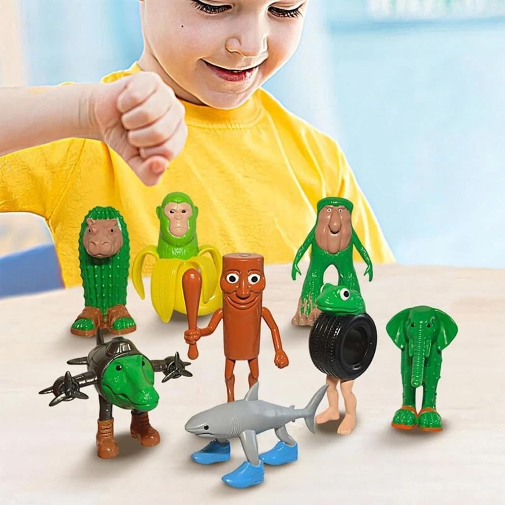Tralalero Tralala Action Figure,Tung Tung Tung Sahur, BRR BRR Patapim,Collectible Animals Figurine Doll Gifts for Fans (Pack of 3) Italian Brainrot