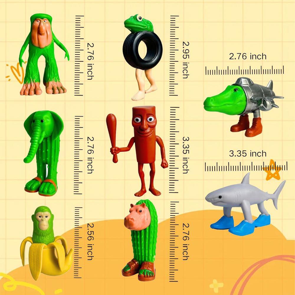 Tralalero Tralala Action Figure,Tung Tung Tung Sahur, BRR BRR Patapim,Collectible Animals Figurine Doll Gifts for Fans (Pack of 3) Italian Brainrot
