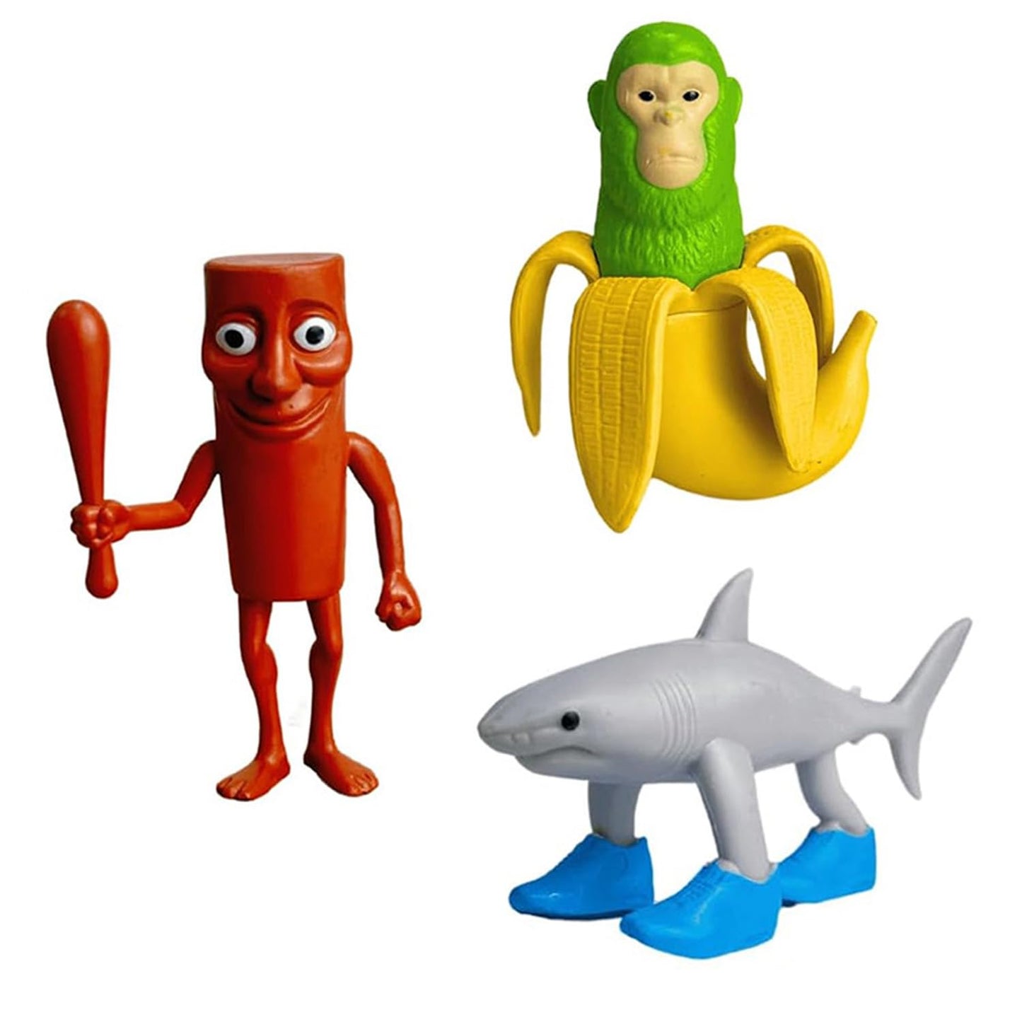 Tralalero Tralala Action Figure,Tung Tung Tung Sahur, BRR BRR Patapim,Collectible Animals Figurine Doll Gifts for Fans (Pack of 3) Italian Brainrot