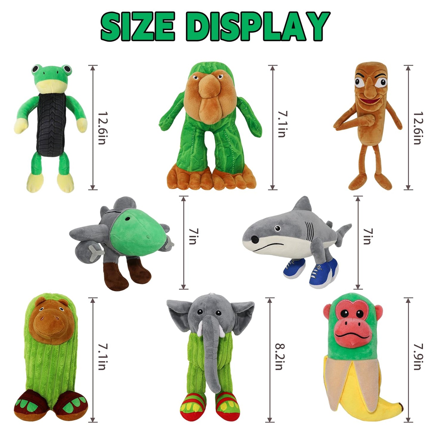 Italian Brainrot,Tung Tung Tung Sahur Plushies Toy 9inch for Fans Gift, Soft Stuffed Animal Pillow for Home Kids' Bedroom Decor, Birthday Christmas Choice for Boys Girls(Crocodile Plane) Italian Brainrot