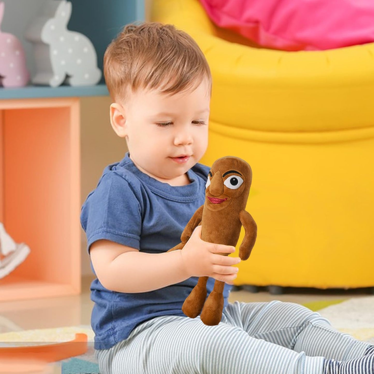 Italian Brainrot Tung Tung Tung Sahur 18inch Tung Tung Tung Sahur Toy Gift,Cute Stuffed Figure Doll for Kids and Adults Inspired Plush Toy