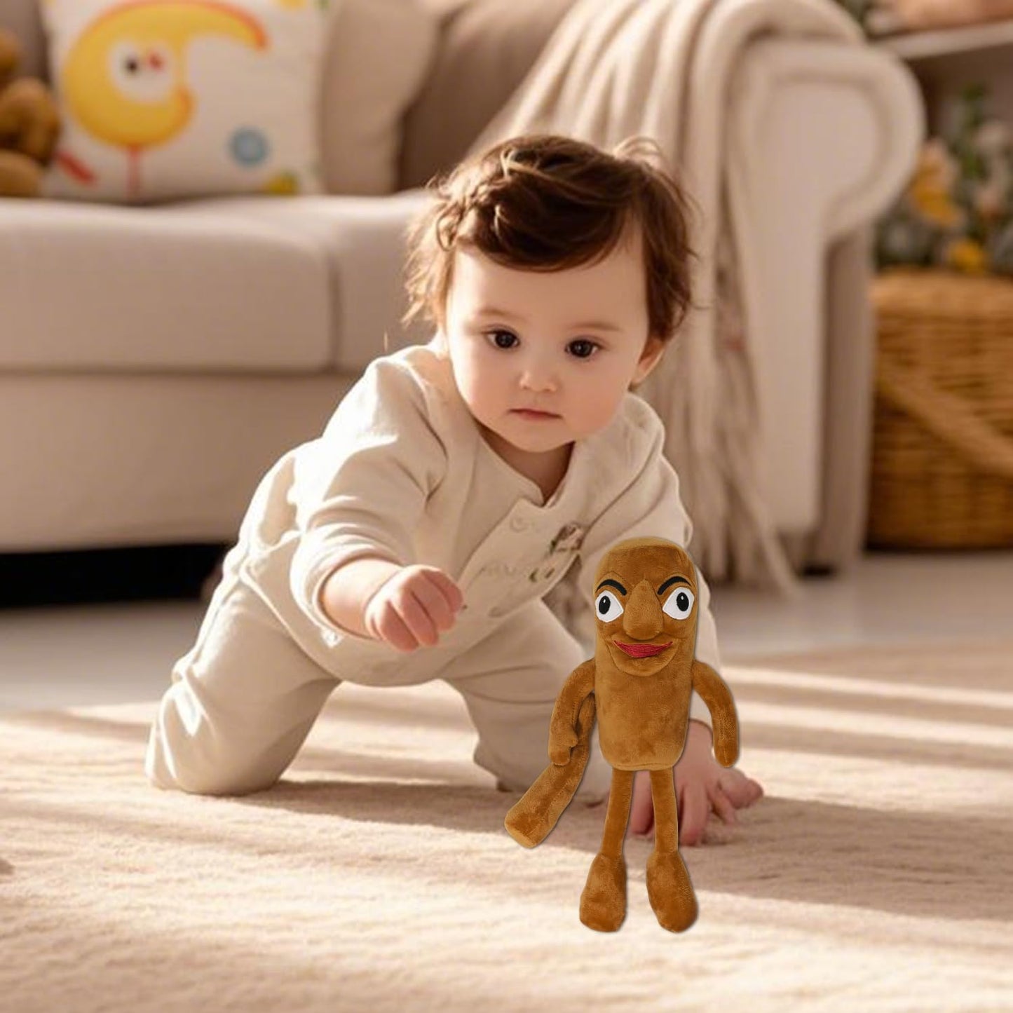 Italian Brainrot Tung Tung Tung Sahur 18inch Tung Tung Tung Sahur Toy Gift,Cute Stuffed Figure Doll for Kids and Adults Inspired Plush Toy