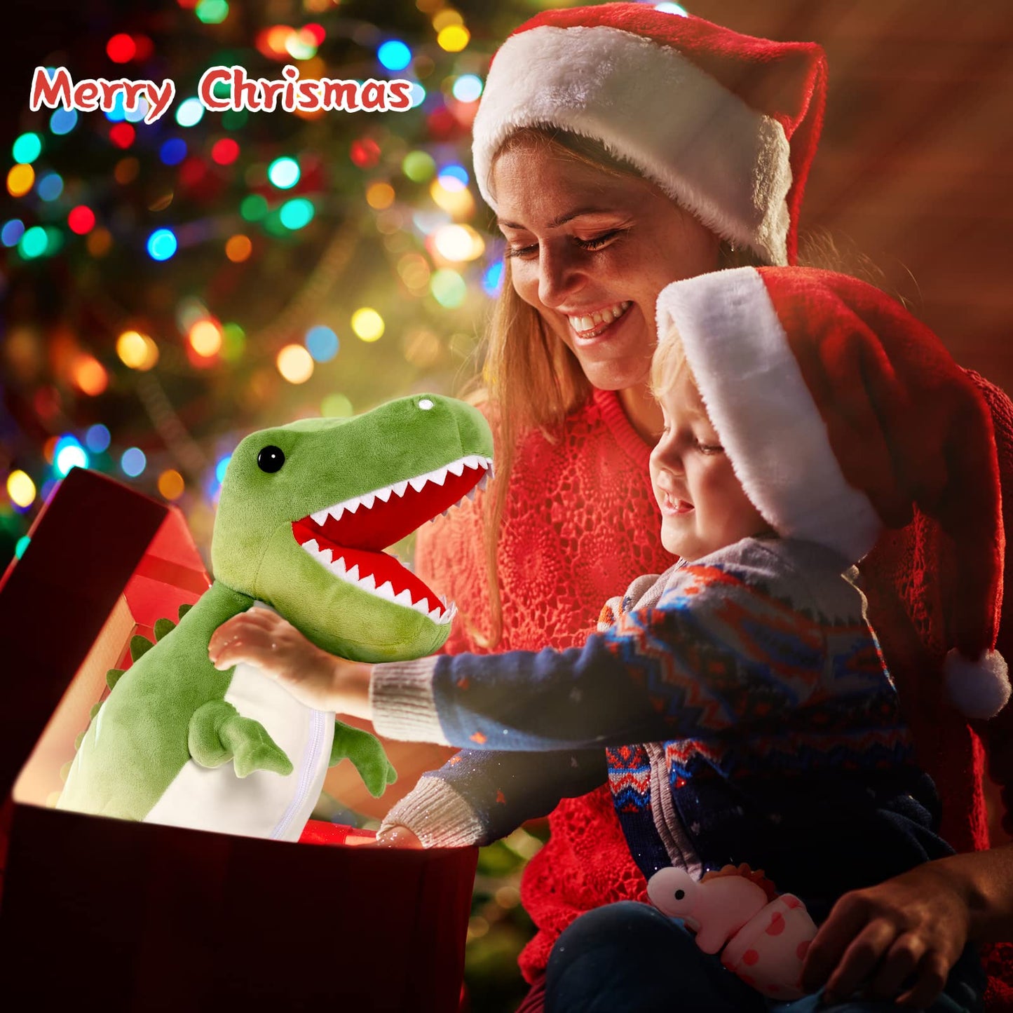 MorisMos Plush Alligator Stuffed Animal with Babies,23.6'' Mommy Stuffed Alligator with 3 Baby Crocodile Animals & 3 Plush Eggs,Lifelike Crocodile Toys for Kid 3-5 Birthday Decor
