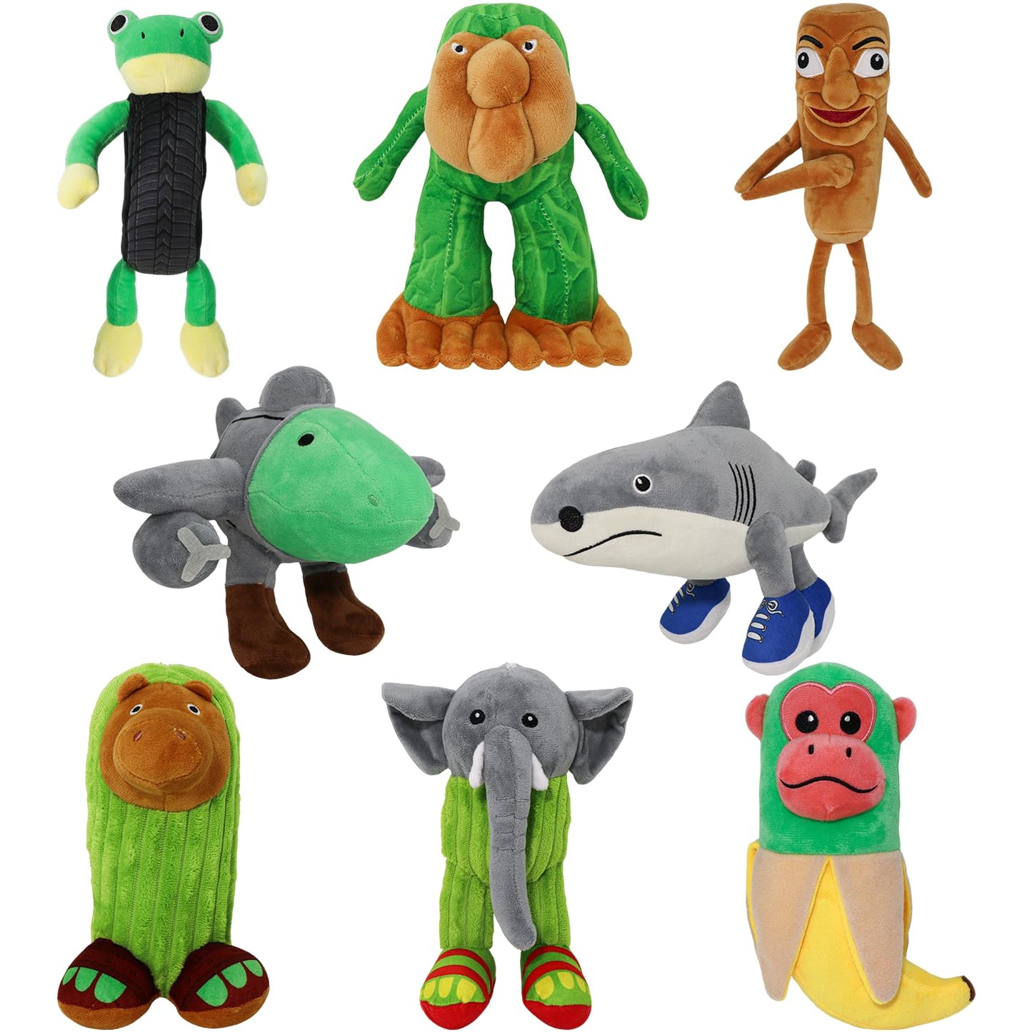 Italian Brainrot,Tung Tung Tung Sahur Plushies Toy 9inch for Fans Gift, Soft Stuffed Animal Pillow for Home Kids' Bedroom Decor, Birthday Christmas Choice for Boys Girls(Crocodile Plane) Italian Brainrot