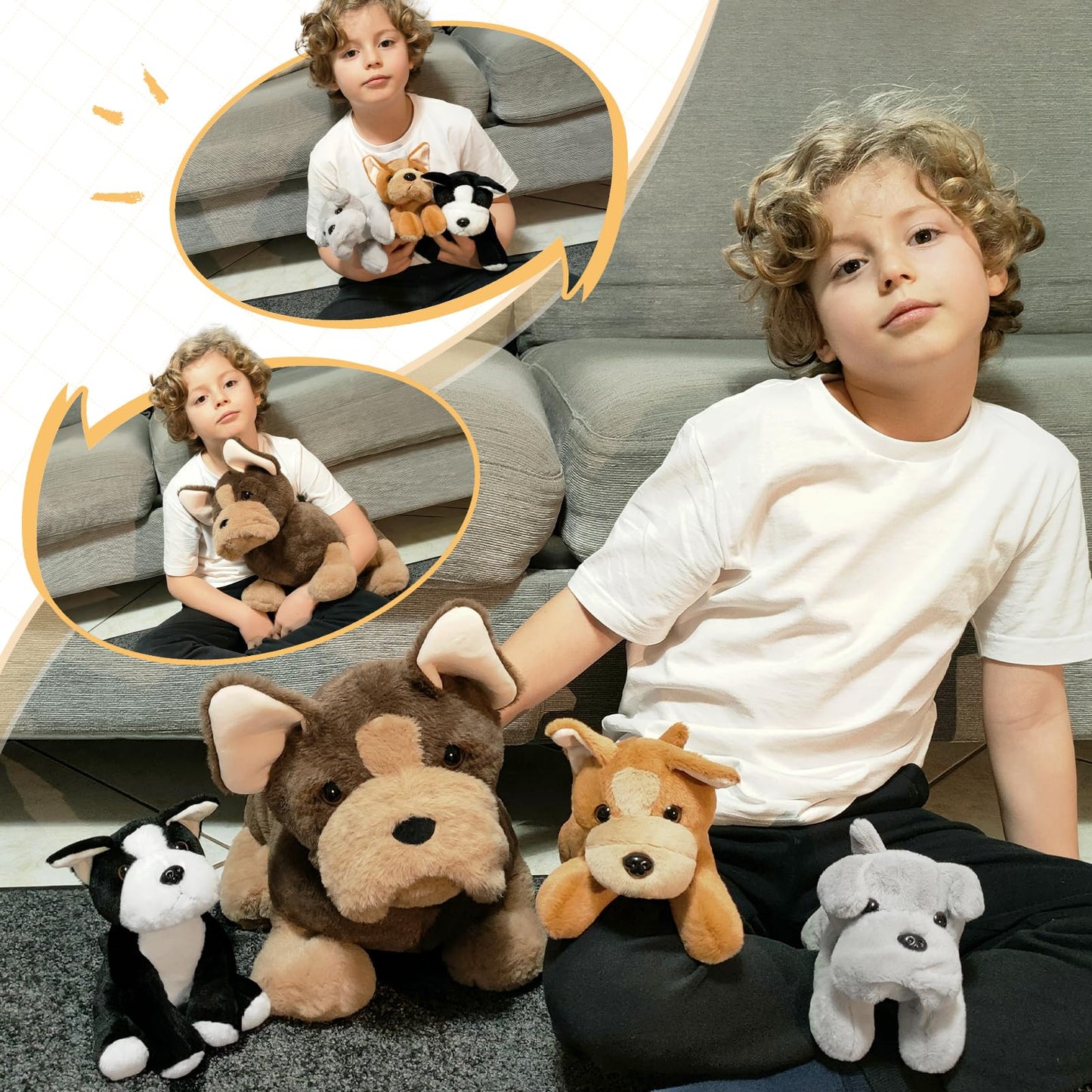 MorisMos Plush Alligator Stuffed Animal with Babies,23.6'' Mommy Stuffed Alligator with 3 Baby Crocodile Animals & 3 Plush Eggs,Lifelike Crocodile Toys for Kid 3-5 Birthday Decor