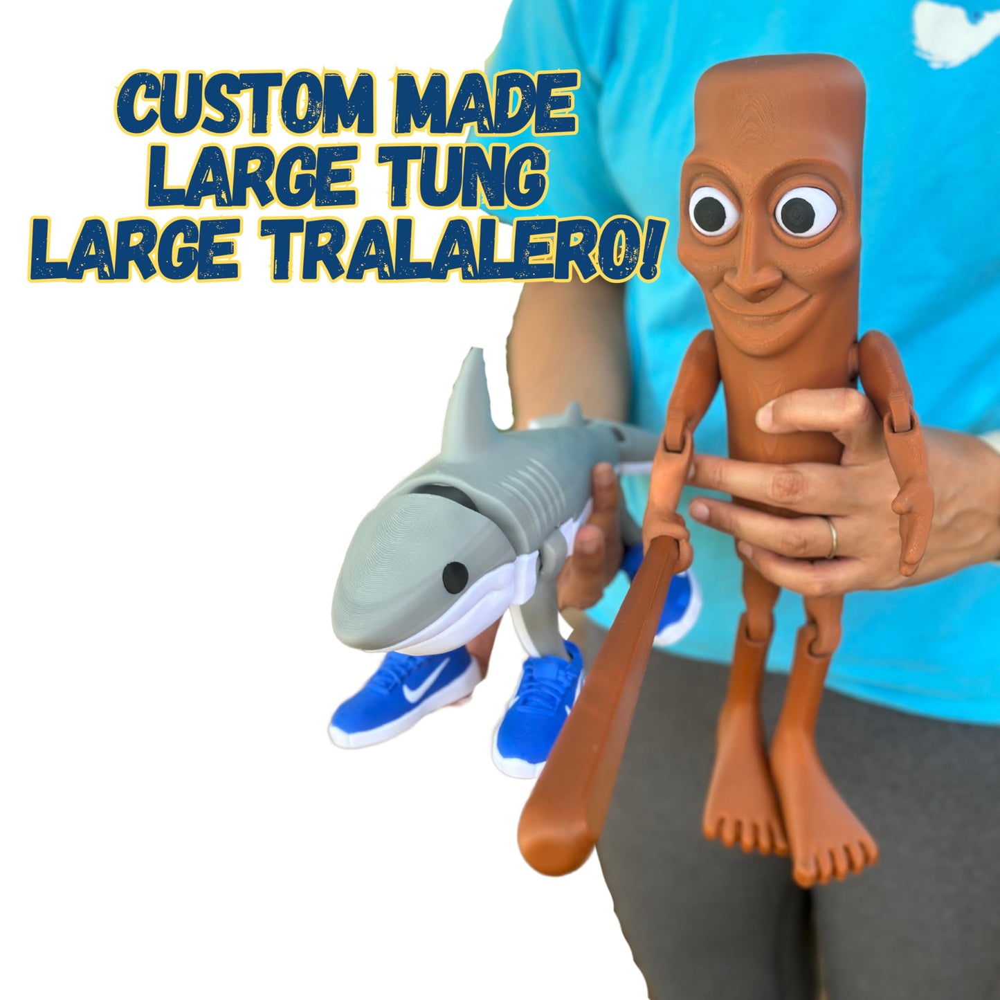 Italian Brainrot Desktop Figurines (XL Tralalero Tralala) Italian Brainrot