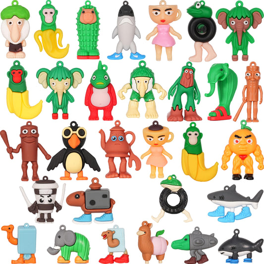 14 Pcs Italian Brainrot Action Figures,Cute Italian Brainrot Toy Cartoon Cake Toppers Birthday Decorations Gift for Game Fans Office Room Figurine Decor Italian Brainrot