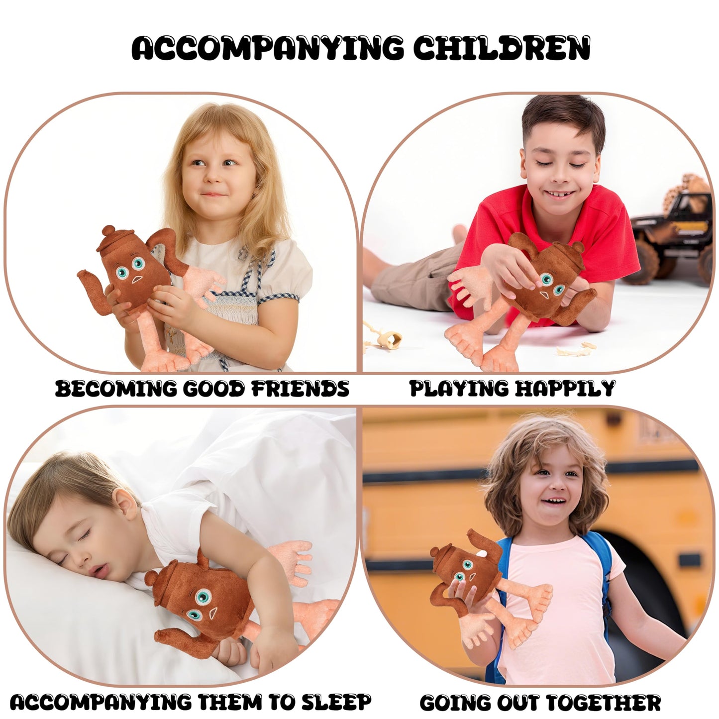 nurie Italian Brainrot Plush Toy, 9 Inch Burbaloni Lulilolli Fun Room Decoration Brainrot Toys, The Ideal Choice for Fans and Kids Italian Brainrot