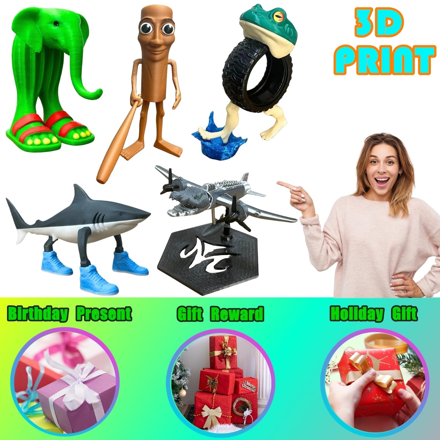 Tralalero Tralala Decoration, Meme Shark Figurines, Creative 3D Italian Brainrot Shark in Sneakers, Collectible Figurine Gifts for Fans (White) Italian Brainrot