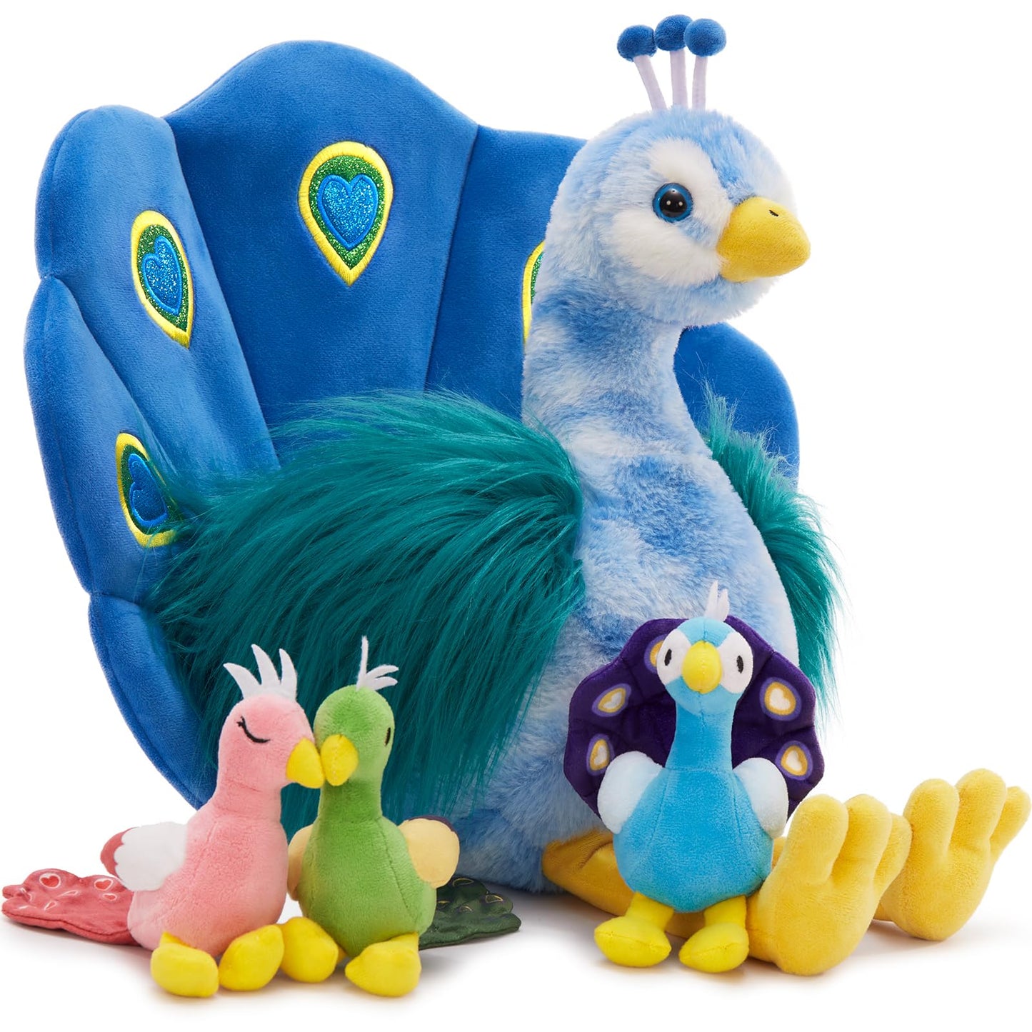 MorisMos Plush Alligator Stuffed Animal with Babies,23.6'' Mommy Stuffed Alligator with 3 Baby Crocodile Animals & 3 Plush Eggs,Lifelike Crocodile Toys for Kid 3-5 Birthday Decor