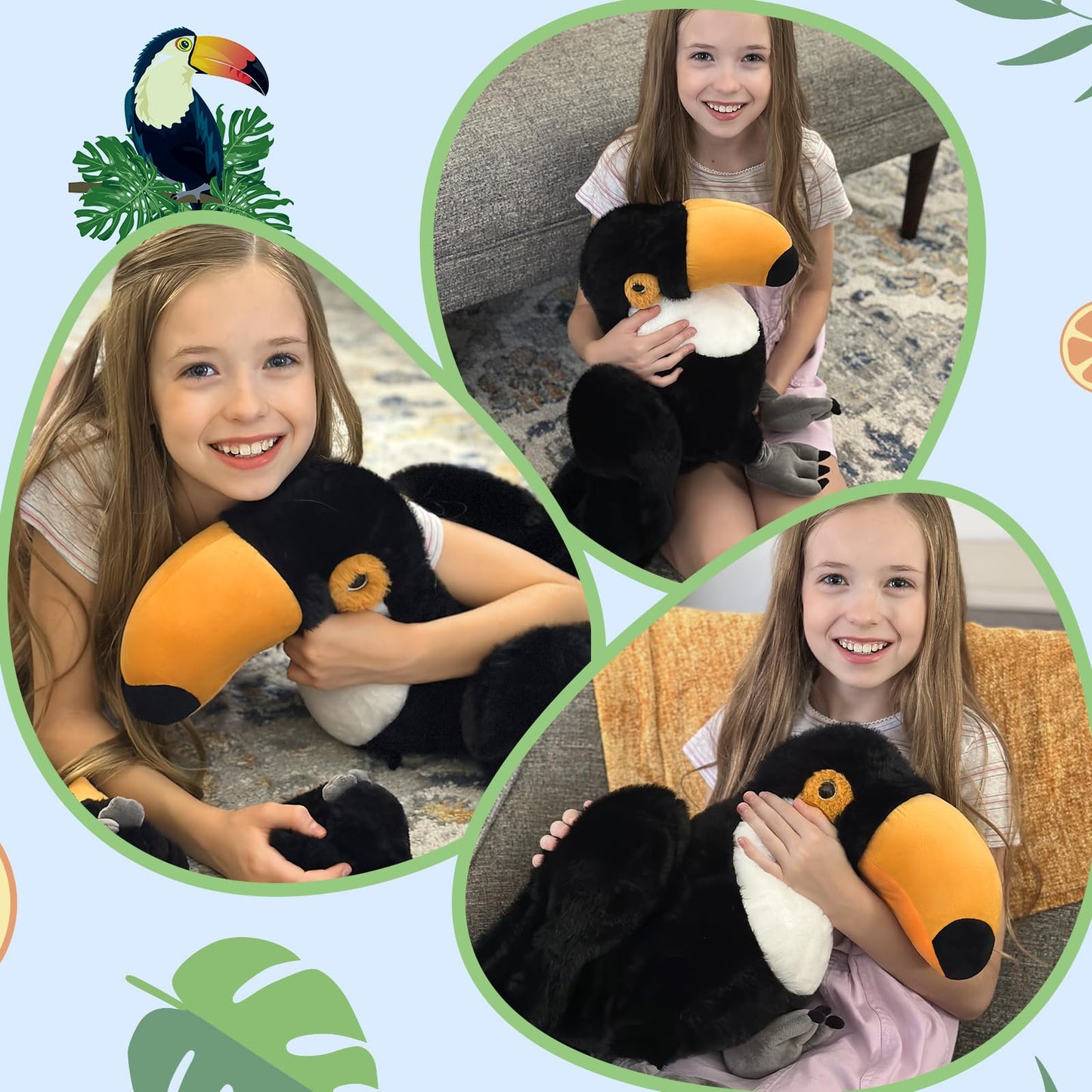 MorisMos Plush Alligator Stuffed Animal with Babies,23.6'' Mommy Stuffed Alligator with 3 Baby Crocodile Animals & 3 Plush Eggs,Lifelike Crocodile Toys for Kid 3-5 Birthday Decor