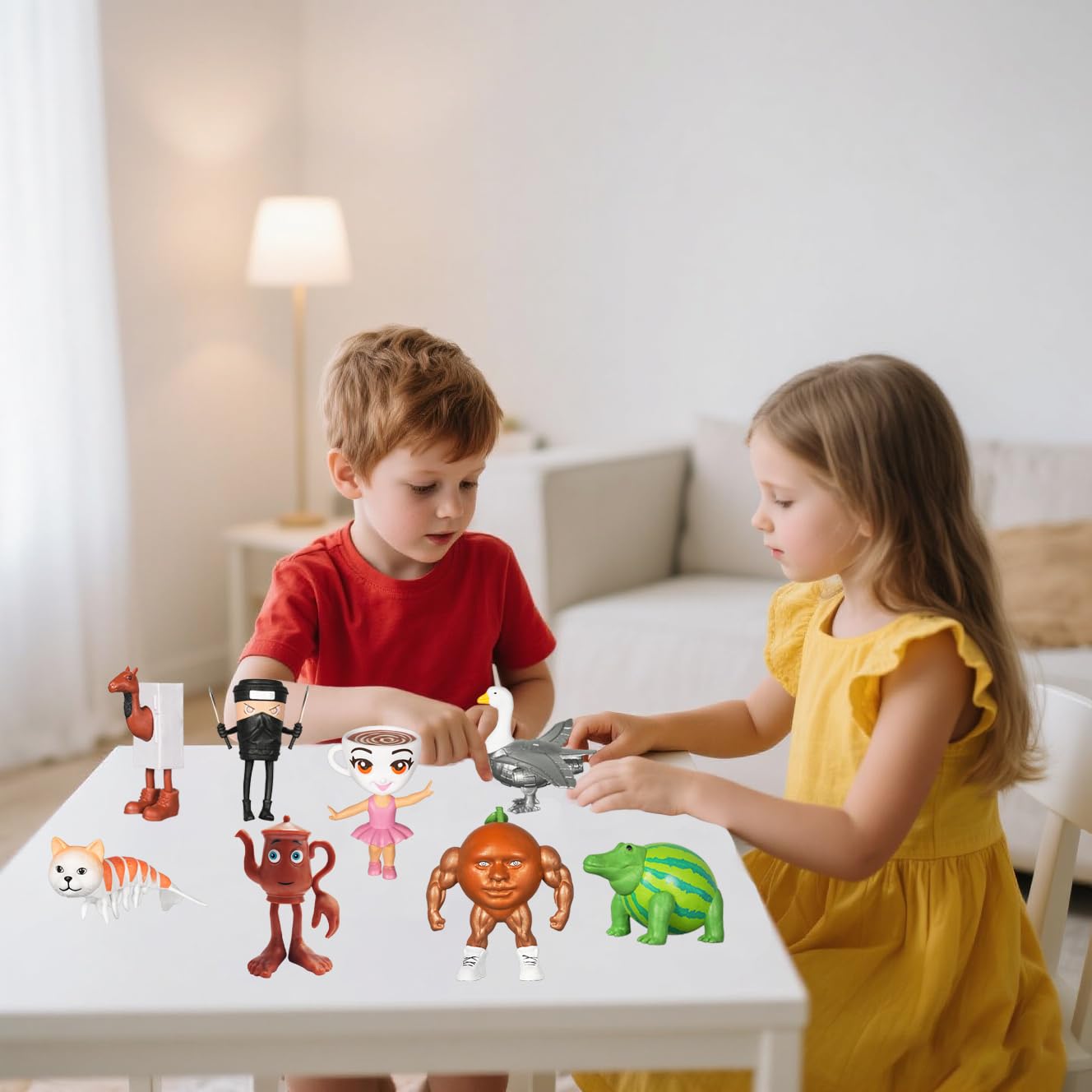 14 Pcs Italian Brainrot Action Figures,Cute Italian Brainrot Toy Cartoon Cake Toppers Birthday Decorations Gift for Game Fans Office Room Figurine Decor Italian Brainrot