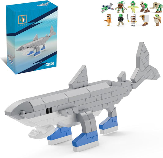 Italian Brainrot Action Figure Building Kit, Brainrot Toys, Creative STEM Construction Blocks, Collectible Desk Decor Gift for Adults & Teens 14+(TRALALERO TRALALA) Italian Brainrot