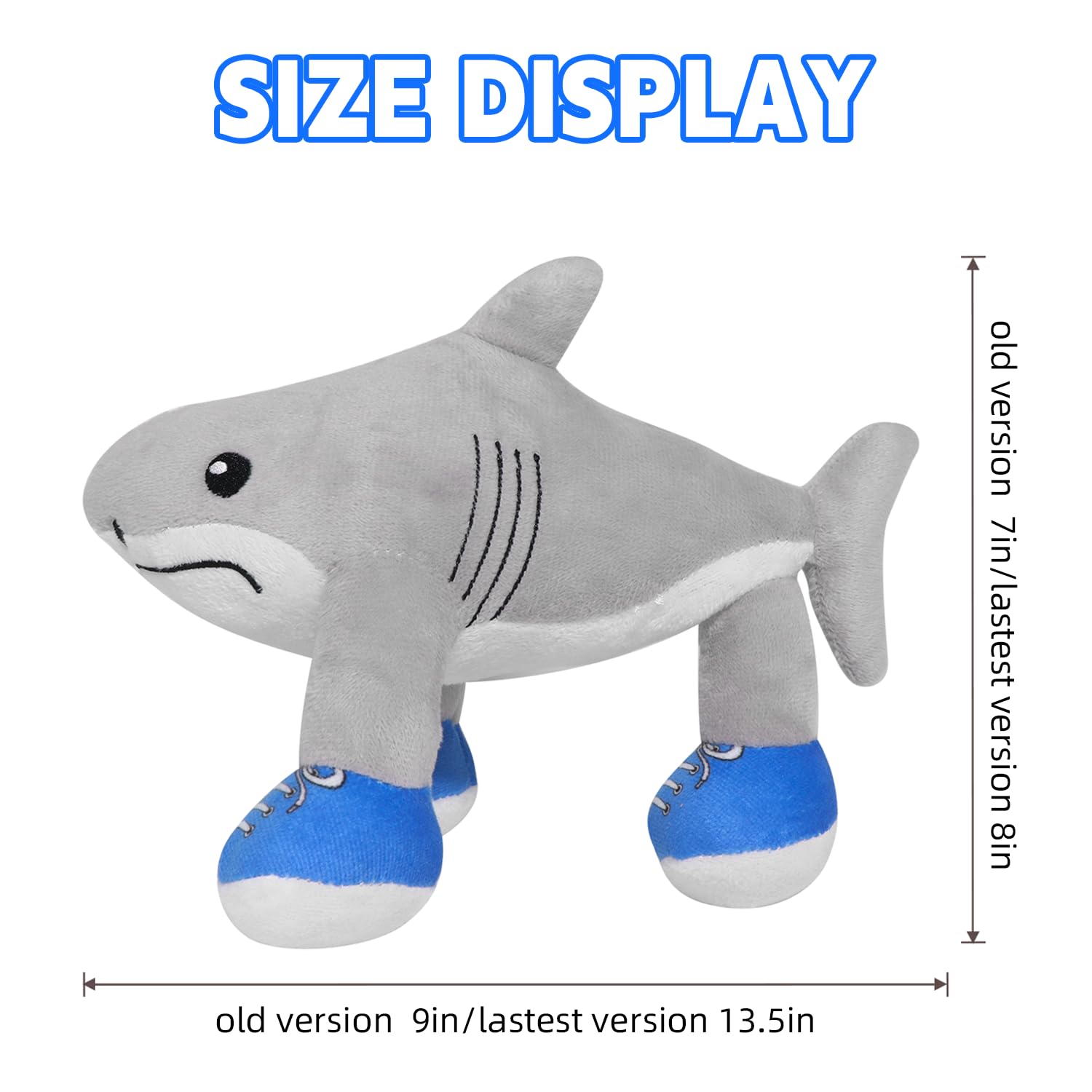 Italian Brainrot Inspired Plush Toy 13 Inches Tralalero Tralala Plush Soft Stuffed Meme Dolls for Collectors, Aesthetic Décor & Funny Gift Ideas(Upgraded from Previous 9 Inch Size) Italian Brainrot