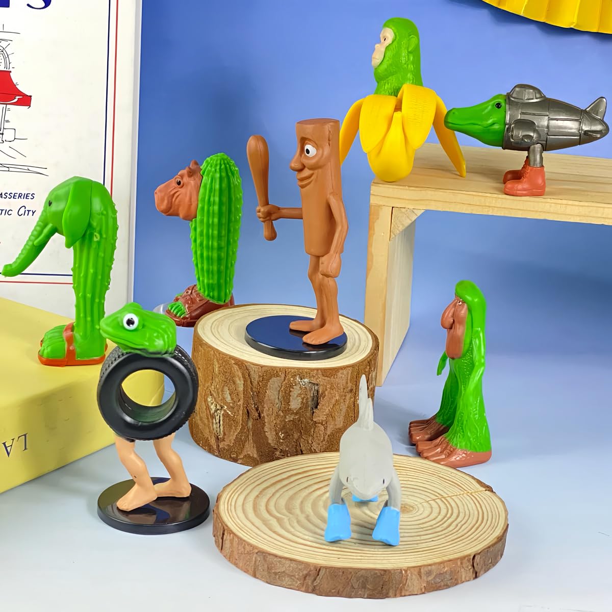 24PCS Italian Brainrot Meme Shark Figures Toys, 1.8 Inch Tralalero Tralala Action Figure, Tung Tung Tung Sahur Doll, Kids Birthday Party Favors Gift Italian Brainrot