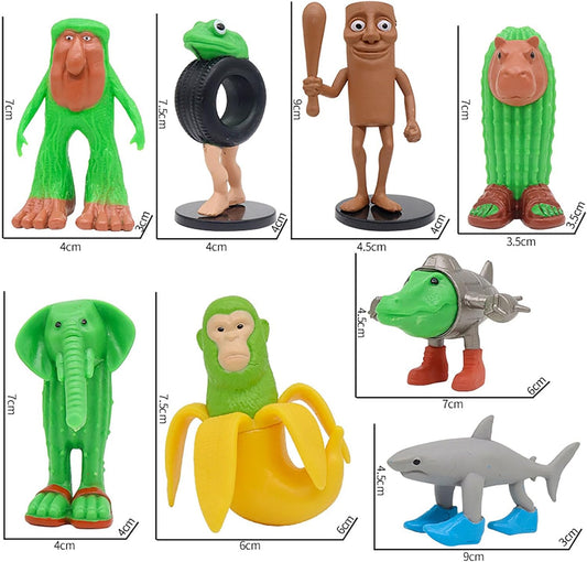 8Pcs Italian Brainrot Toys, Tralalero Tralala Toy - Collectible Animals Figurine Doll Gifts for Fans Italian Brainrot