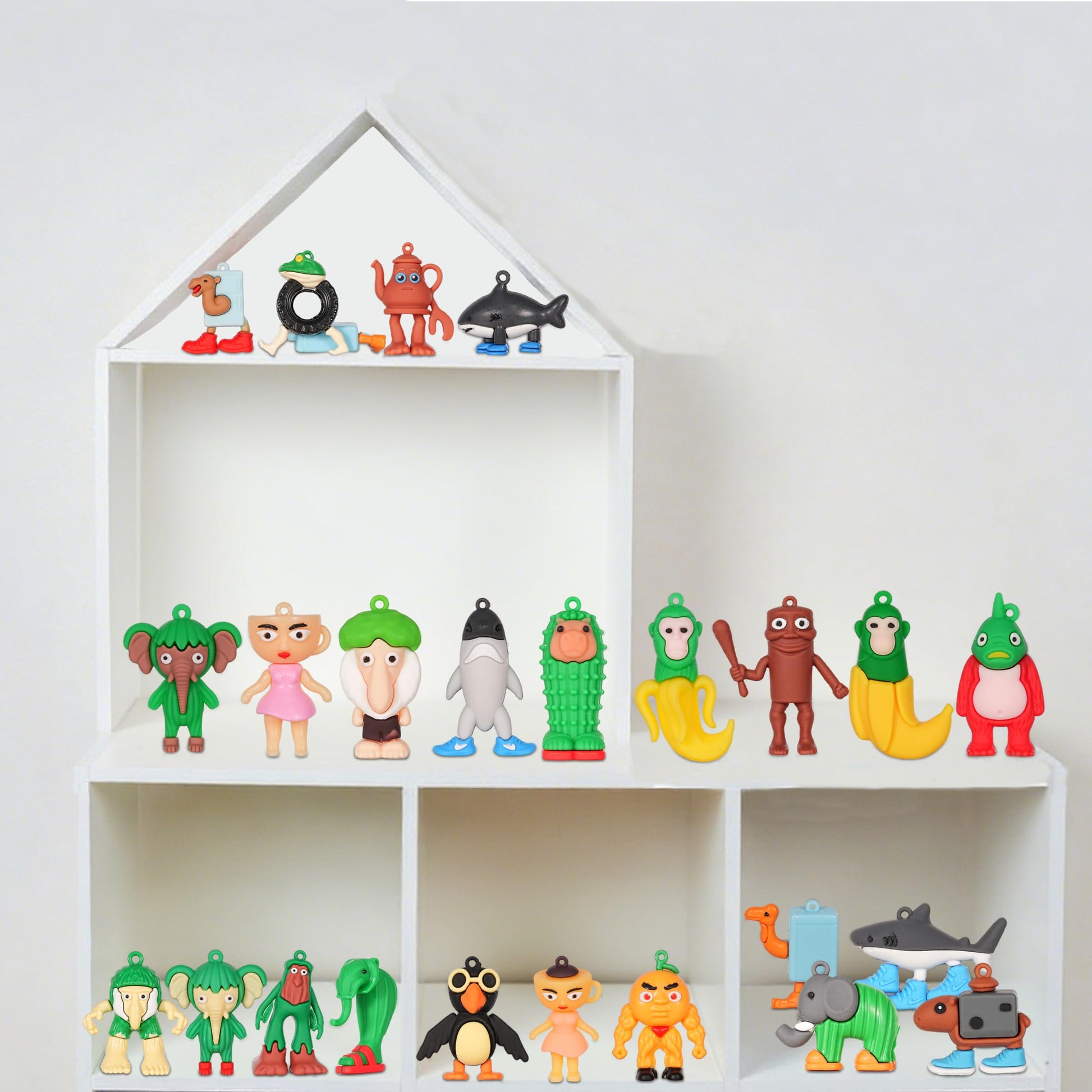 14 Pcs Italian Brainrot Action Figures,Cute Italian Brainrot Toy Cartoon Cake Toppers Birthday Decorations Gift for Game Fans Office Room Figurine Decor Italian Brainrot