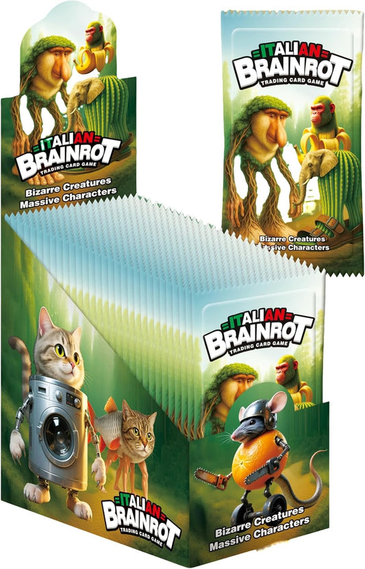90PCS Italian Brainrot Cards, 2025 Official Boxed (30 Packs ; 90 PCS), The Second - Generation Thickened Cards, Including The Latest Brainrot Characters.Gold Card Flash Card Collection