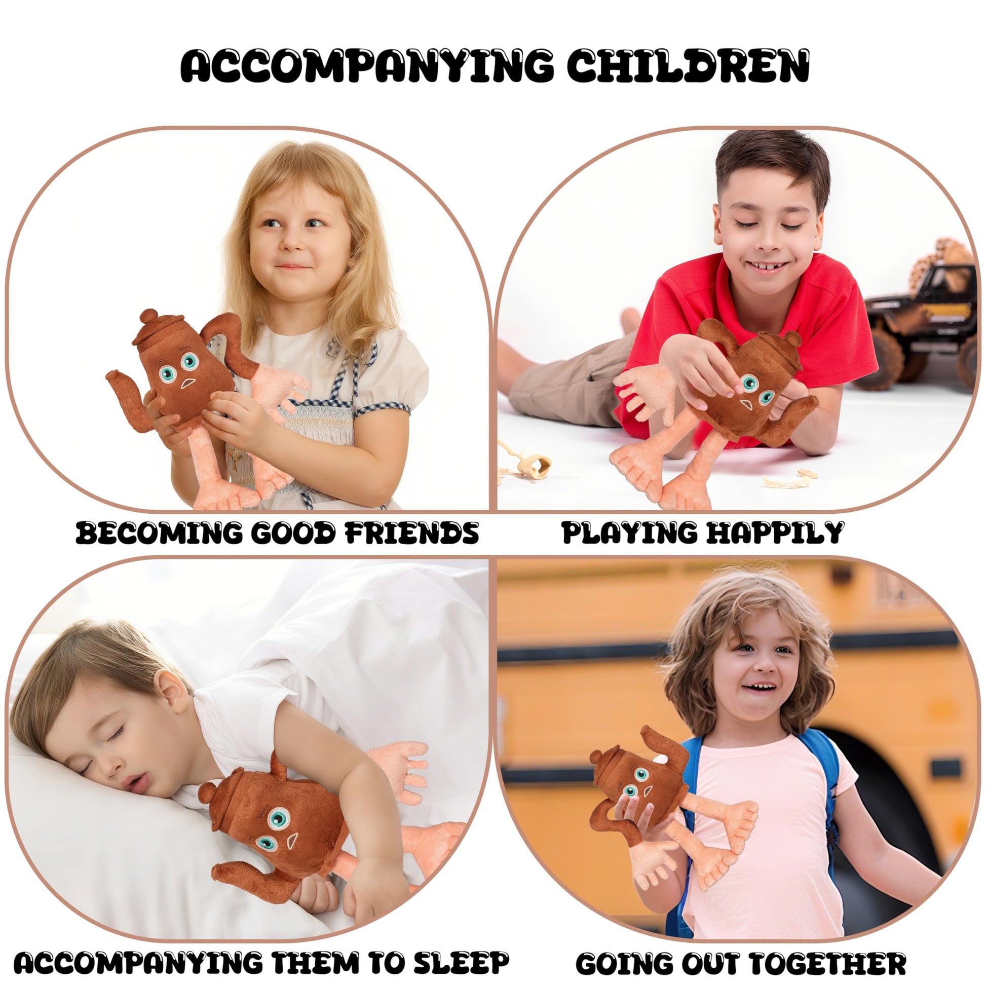 nurie Italian Brainrot Plush Toy, 9 Inch Burbaloni Lulilolli Fun Room Decoration Brainrot Toys, The Ideal Choice for Fans and Kids Italian Brainrot