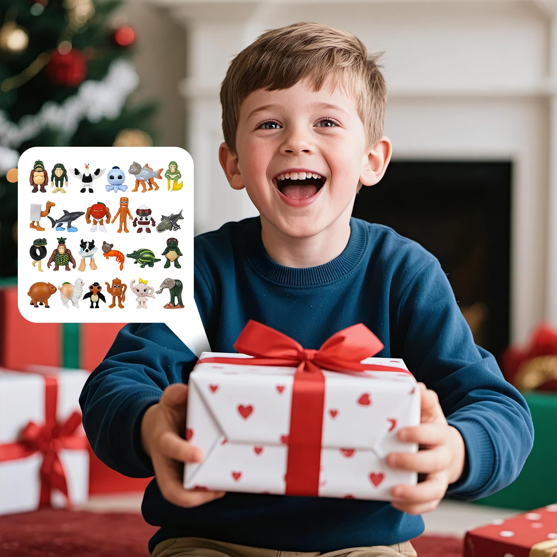 24PCS Italian Brainrot Meme Shark Figures Toys, 1.8 Inch Tralalero Tralala Action Figure, Tung Tung Tung Sahur Doll, Kids Birthday Party Favors Gift Italian Brainrot